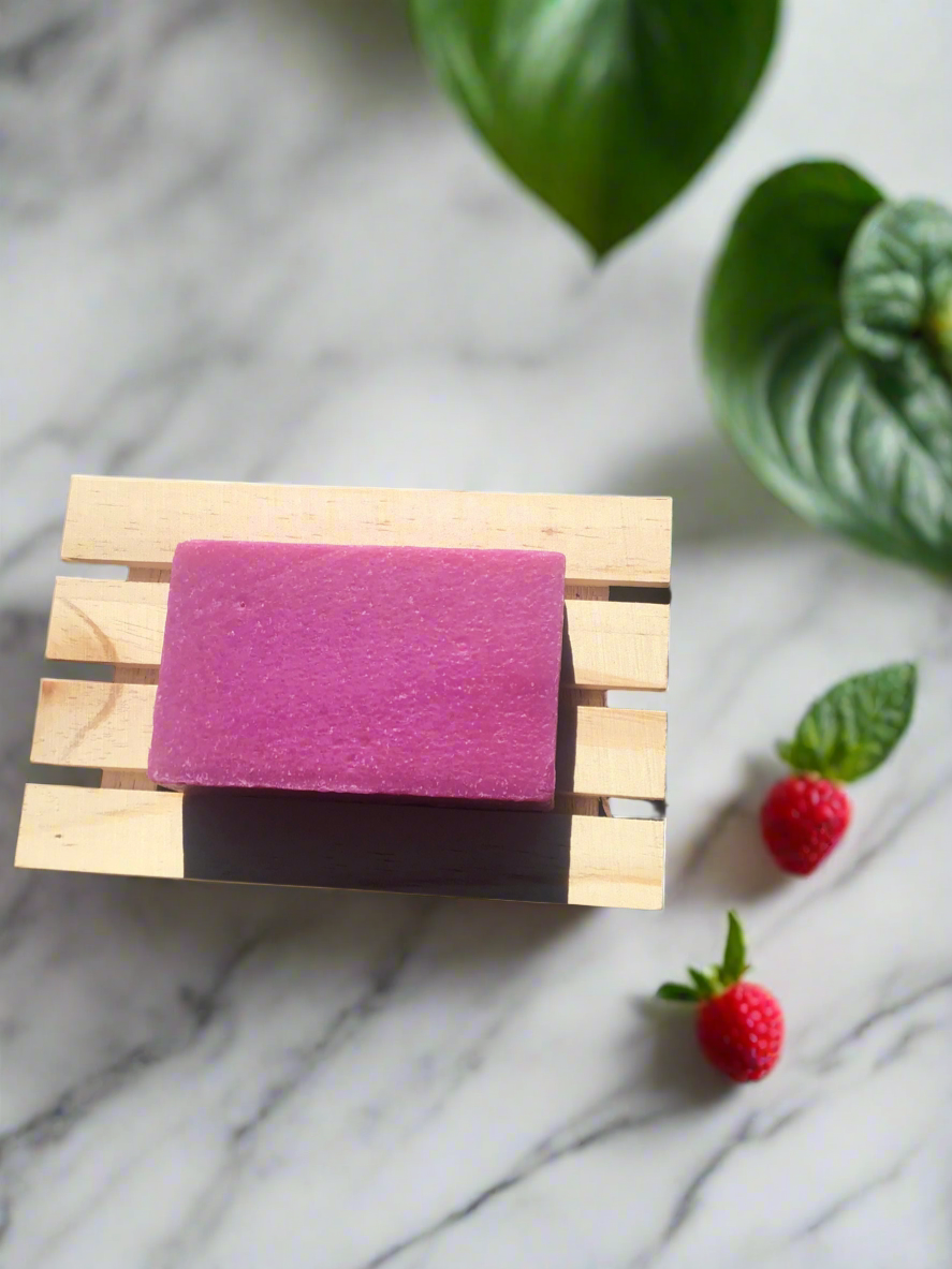 Raspberry & Patchouli Scrub Soap Bar